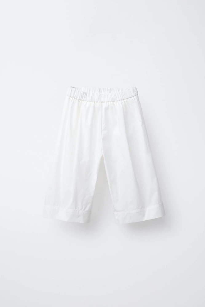 POPLIN PANTS WITH TIE