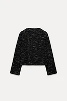 TEXTURED WEAVE JACKET WITH POCKETS