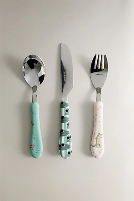 CHILDREN'S CROCODILE FLATWARE SET (SET OF 3)