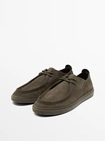 Soft moc toe shoes