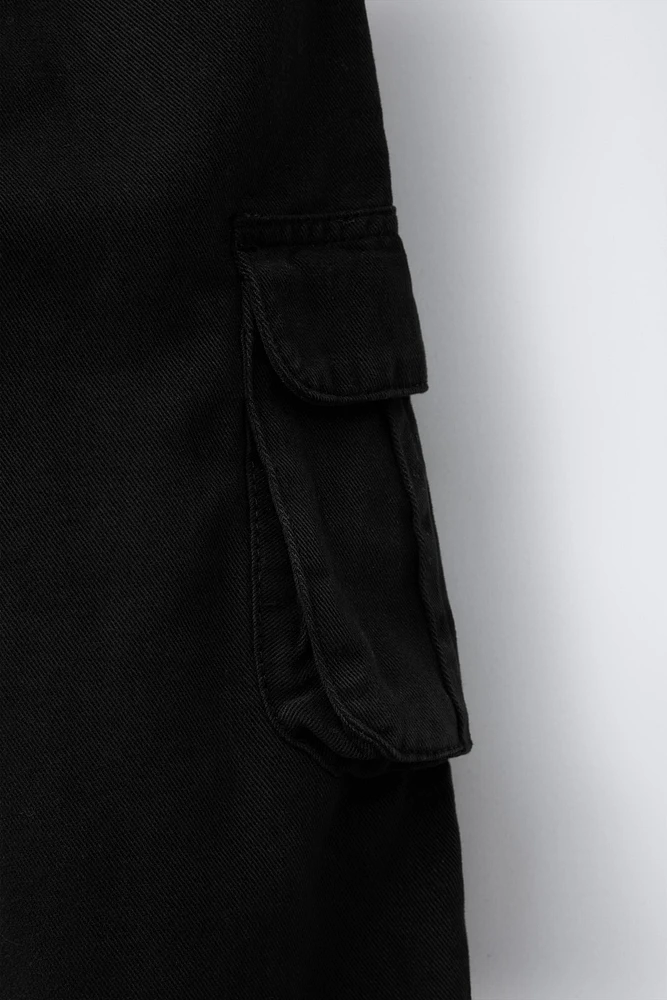 TWILL BARREL PANTS WITH POCKETS