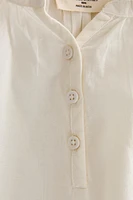 CHILDREN’S SOLID COTTON LONG BLOUSE
