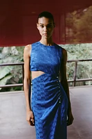 JACQUARD MIDI DRESS