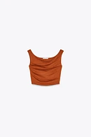DRAPED CROP TOP