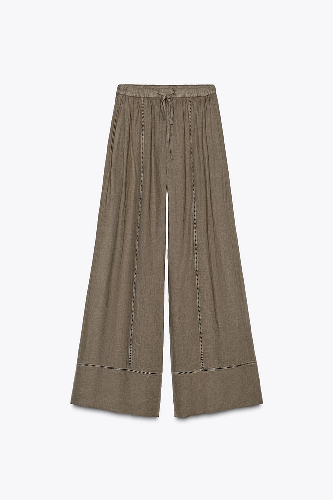 PANTALON LARGE 100 % LIN COLLECTION ZW