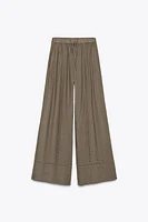 PANTALON LARGE 100 % LIN COLLECTION ZW