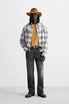 TEXTURED PLAID SHIRT