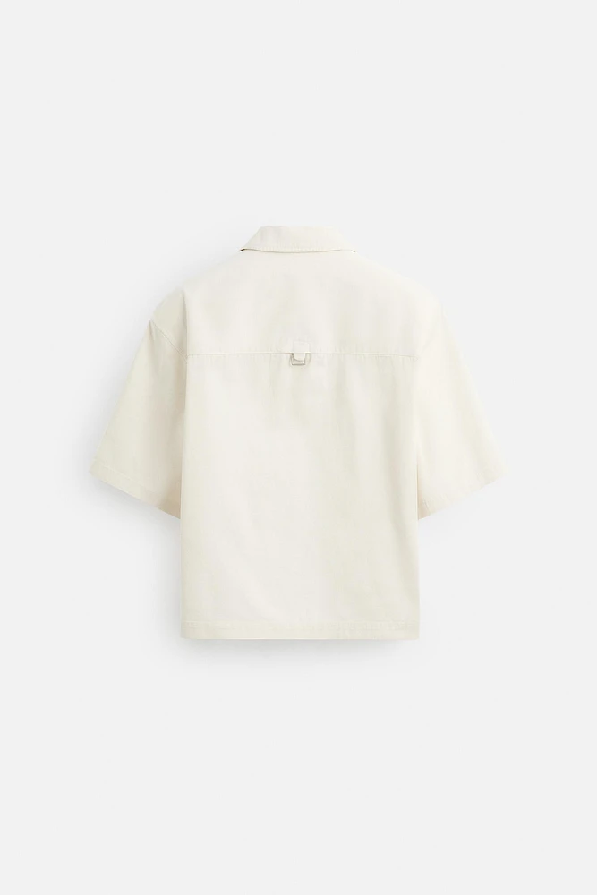 SURCHEMISE DÉLAVÉE AVEC POCHE