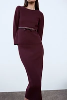 BASIC KNIT MIDI SKIRT