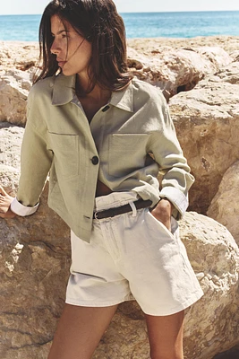 VESTE COURTE AVEC LIN