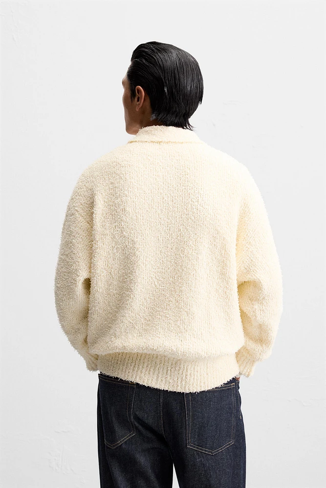 CARDIGAN À TEXTURE SERVIETTE