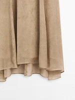 Flowing V-neck midi dress