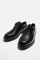 SINGLE MONK STRAP LEATHER SHOES