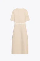 BELTED MIDI DRESS