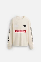 RACING CHECK PRINT SWEATSHIRT