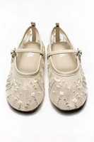 EMBROIDERED BALLET FLATS