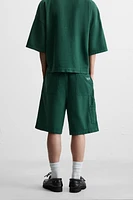 TEXTURED CARPENTER POCKET SHORTS