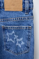WIDE LEG JEANS WITH STARS