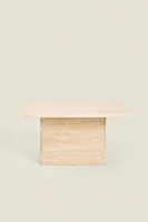 TRAVERTINE MARBLE SIDE TABLE