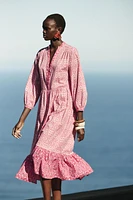 PRINTED MIDI DRESS