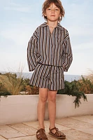 LIMITED EDITION STRIPED FLOWY SHIRT