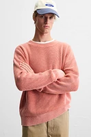 RIBBED WASHED SWEATER