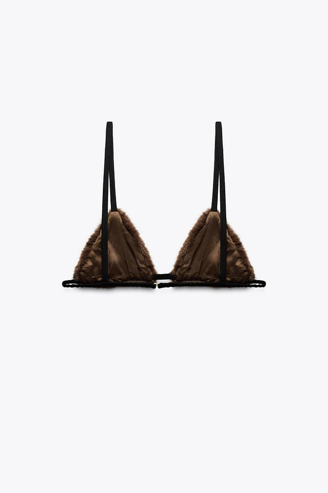 FAUX FUR BRALETTE LIMITED EDITION