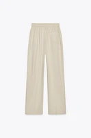 PANTALON DROIT AVEC LIN