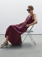 Long flowing 100% linen dress