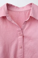 CHEMISE FRONCÉE AVEC LIN