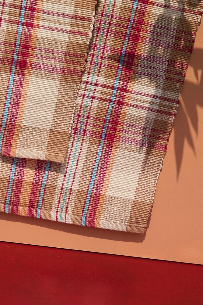SET OF CHECK COTTON PLACEMATS (SET 2)