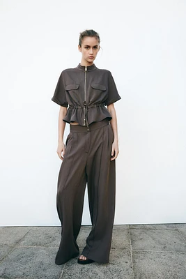 WIDE LEG PANTS WITH DARTS
