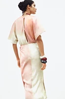 TIE DYE PRINT MIDI DRESS