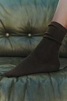 CHAUSSETTES CÔTELÉES AVEC COTON