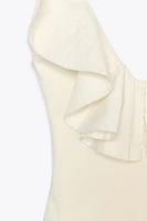 RUFFLED COMBINATION BODYSUIT