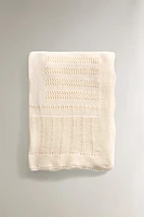 CHILDREN'S OPENWORK COTTON BLANKET