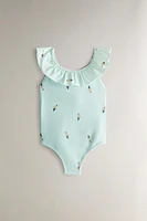 CHILDREN’S ICE CREAM RUFFLED BEACH SWIMSUIT