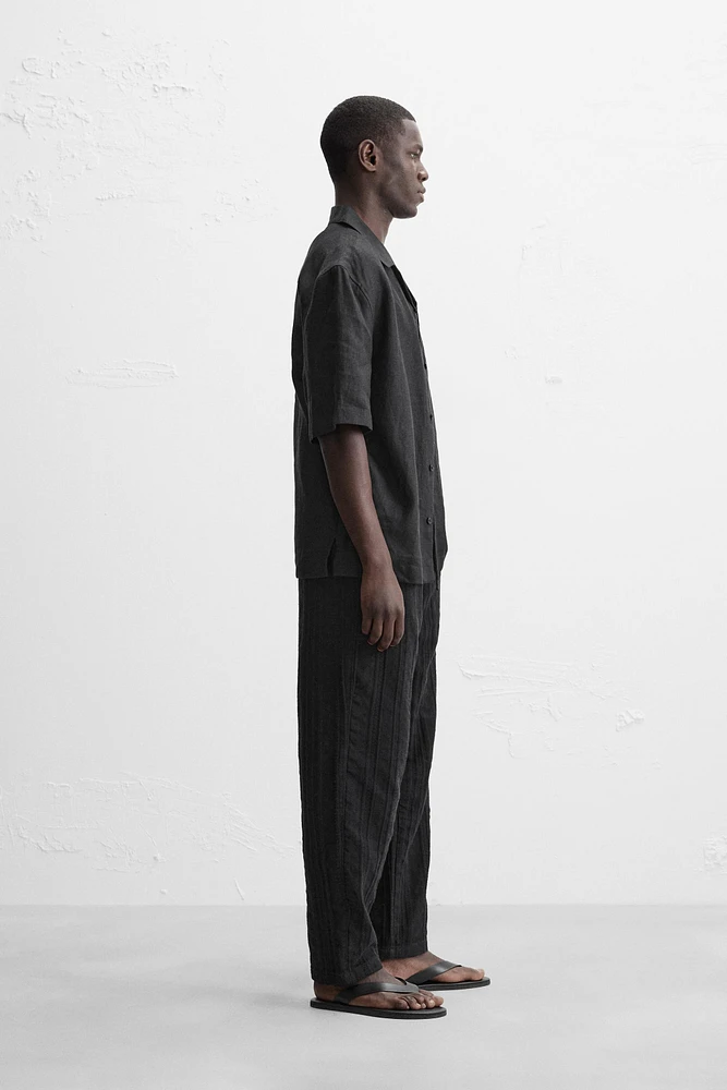 TEXTURED RELAXED FIT PANTS