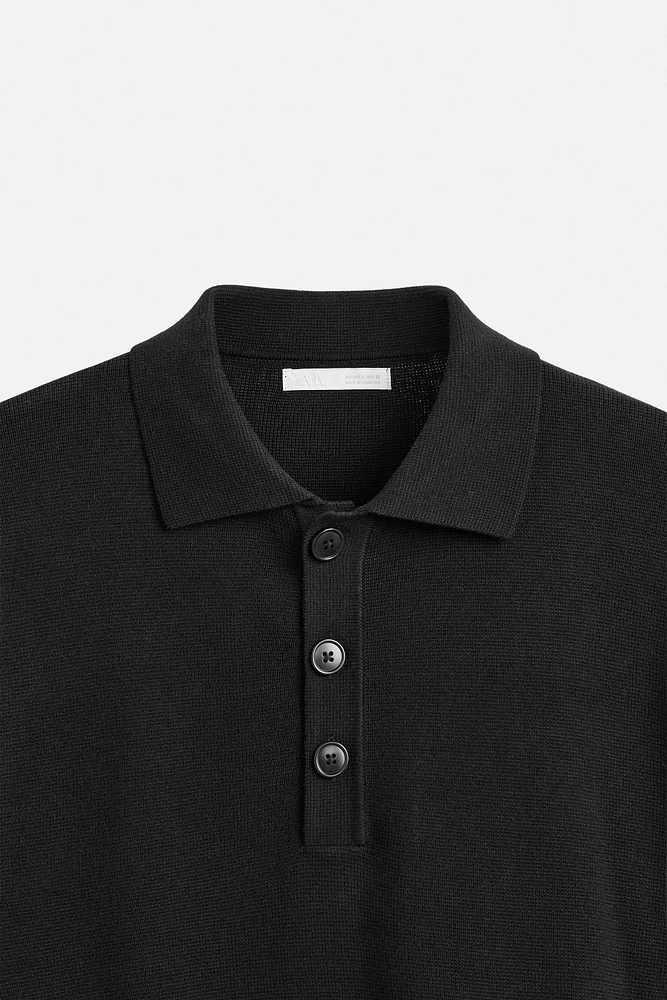RELAXED FIT KNIT POLO SHIRT