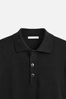 RELAXED FIT KNIT POLO SHIRT
