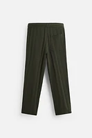 STRIPED TEXTURED PANTS