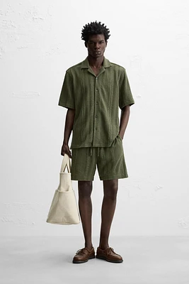 STRIPED JACQUARD SHORTS