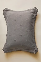 CHILDREN'S THROW PILLOW COVER WITH FLORAL EMBROIDERY