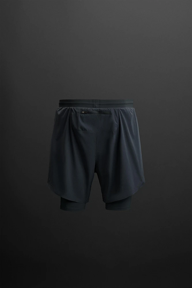 2-IN-1 PERFORATED SHORTS