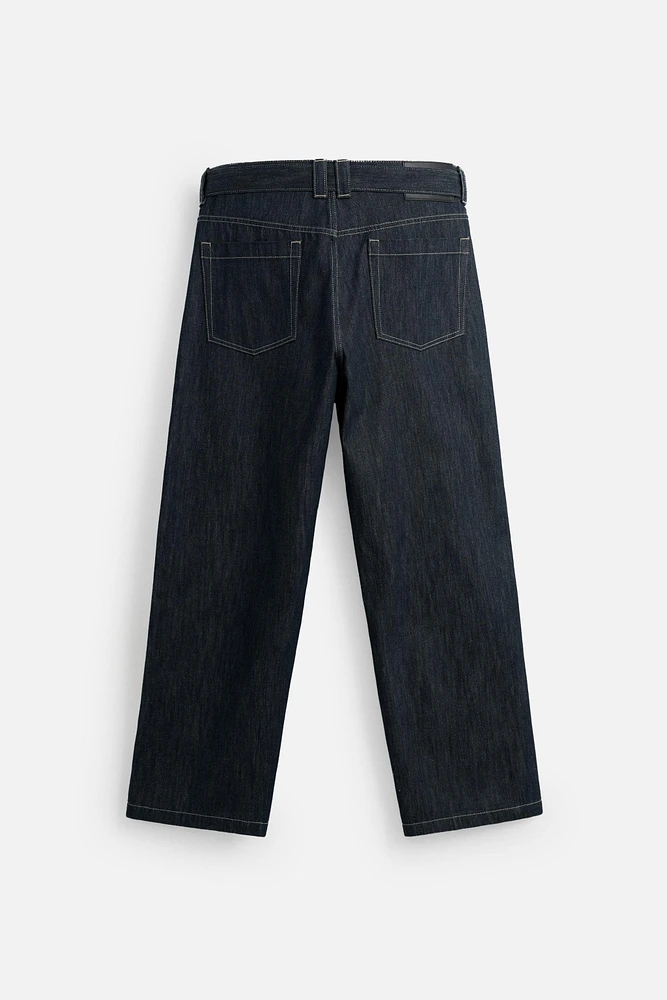 JEAN STRAIGHT FIT À CEINTURE