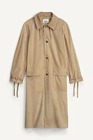 LIMITED EDITION SUEDE LEATHER TRENCH COAT