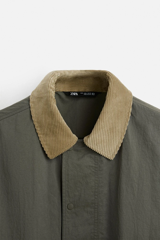 CONTRASTING COLLAR JACKET