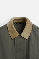 CONTRASTING COLLAR JACKET