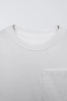 T-SHIRT UNI À POCHE