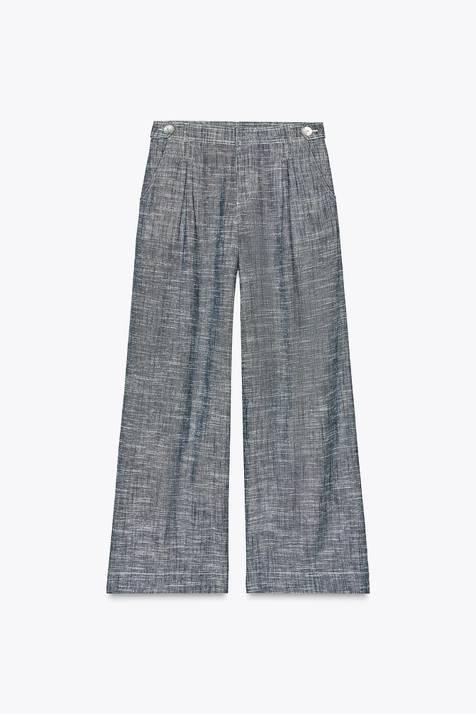 PANTALON WIDE LEG À PINCES